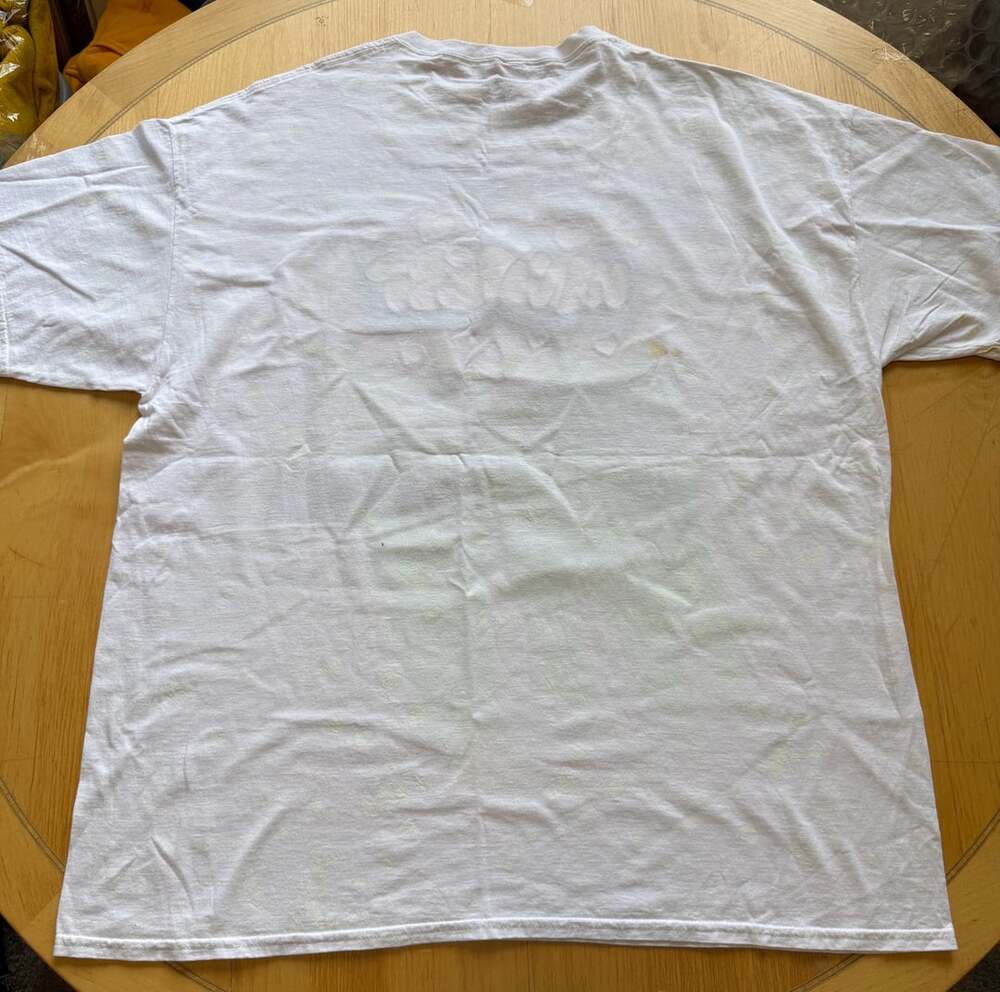Fashion Nova Manifest Graphic T-Shirt Size XL White Graffiti Print - Picture 3 of 10
